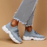 Anna Leichte Blaue Elastische Socken Sneaker 3