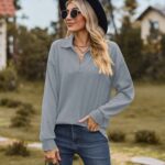 Emma Graues Langarmshirt Mit Kragen 2